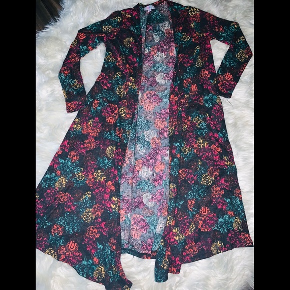 NWOT LuLaRoe Sarah Tribal Sweater Long Kimono - Picture 4 of 7